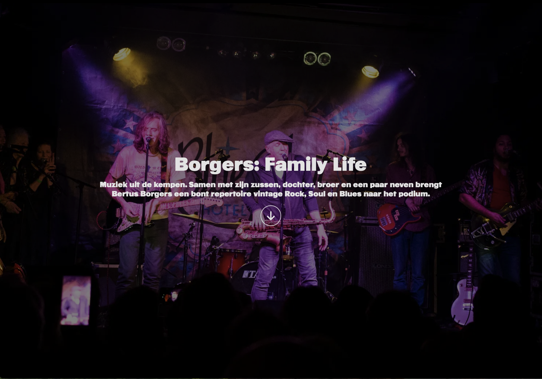 Website met event beheer, ticketsysteem en Mollie-integratie voor de Borgers Family Band