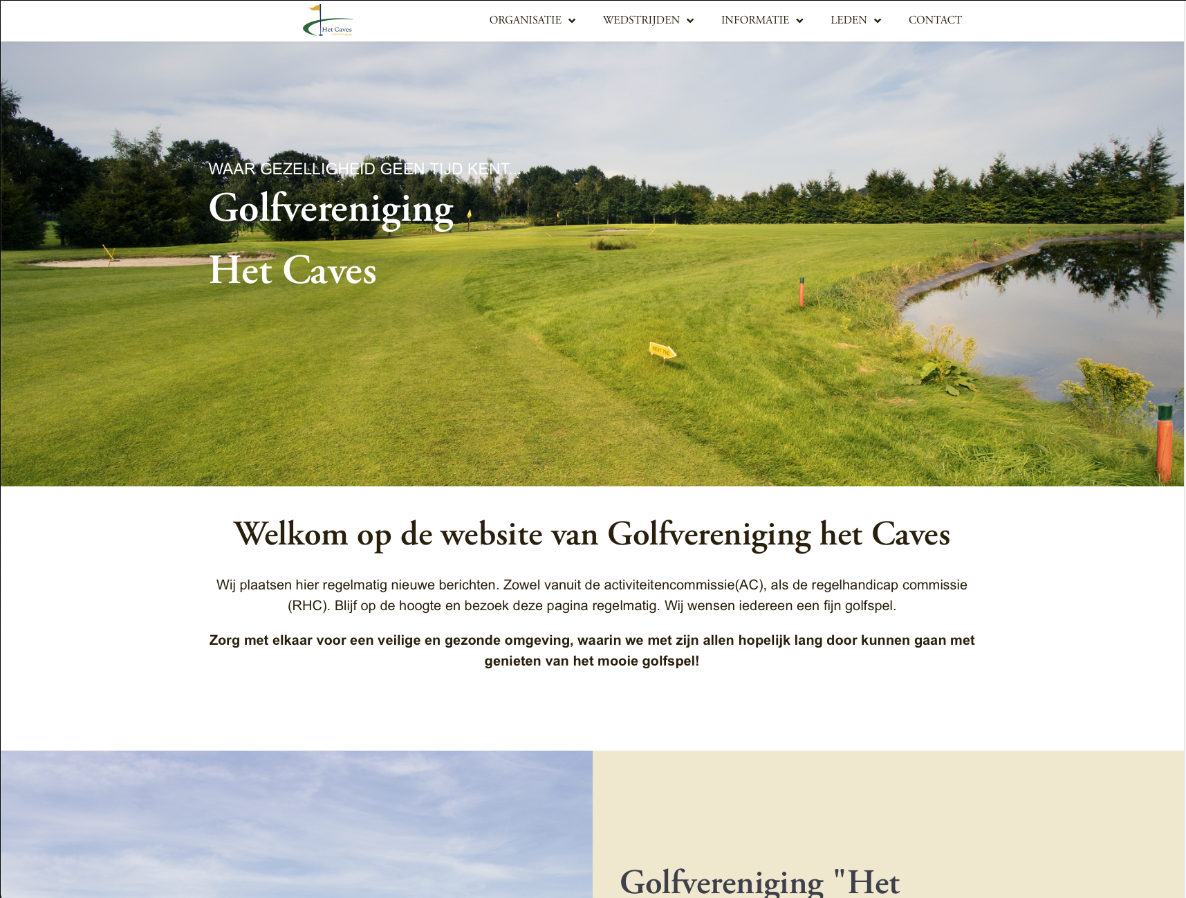 Een nieuwe WordPress website voor Golfvereniging Het Caves