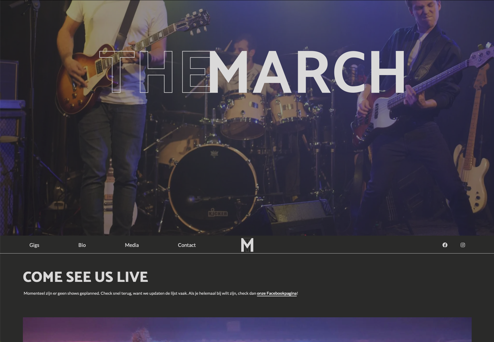 Maatwerk bandwebsite voor THE MARCH